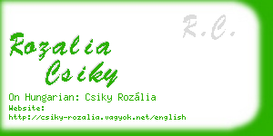 rozalia csiky business card