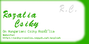 rozalia csiky business card